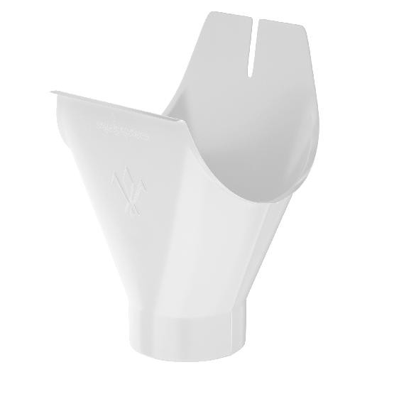 Водосток Aquasistem, система 125x90 - Воронка желоба RR 20 Мраморно-белый купить в Пустошке