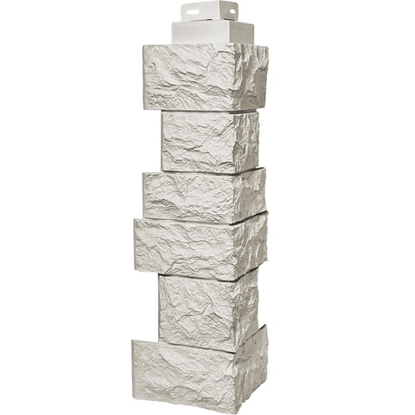 Угол наружный FineBer “Дикий камень” Жемчуг купить в Пустошке