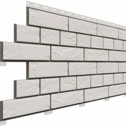 Фасадная панель Доломит Кирпич Славянка Белый купить в Пустошке