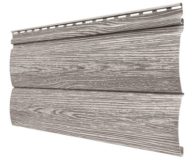 Виниловый сайдинг tecos, серия lux - оцилиндрованный брус двойной, - алтайская берёза