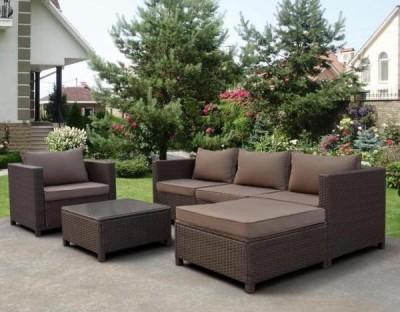 Комплект мебели AFINA плетеной из иск. ротанга YR821A Brown/Beige