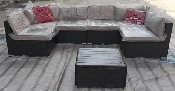 Диван-Трансформер AFINA модульный плетеный из иск. ротанга YR822D Brown/Beige купить в Пустошке