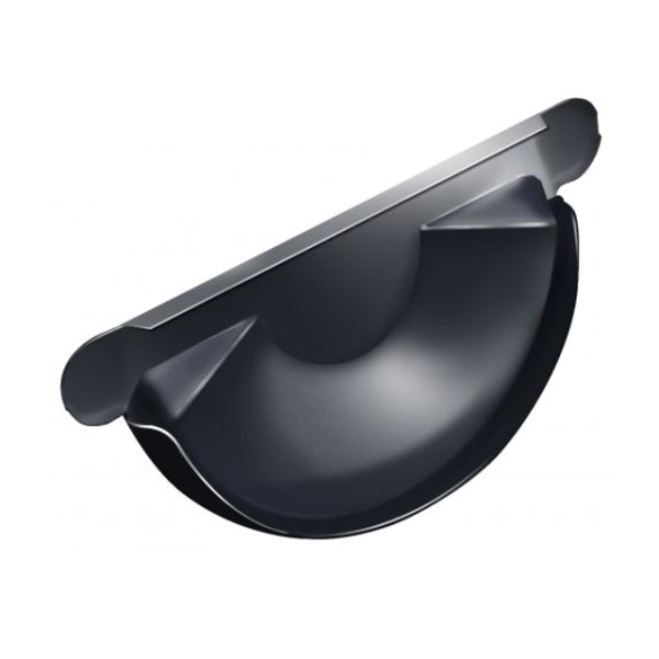 Водосток Grand Line 150x100 – Заглушка желоба RAL 7024 купить в Пустошке