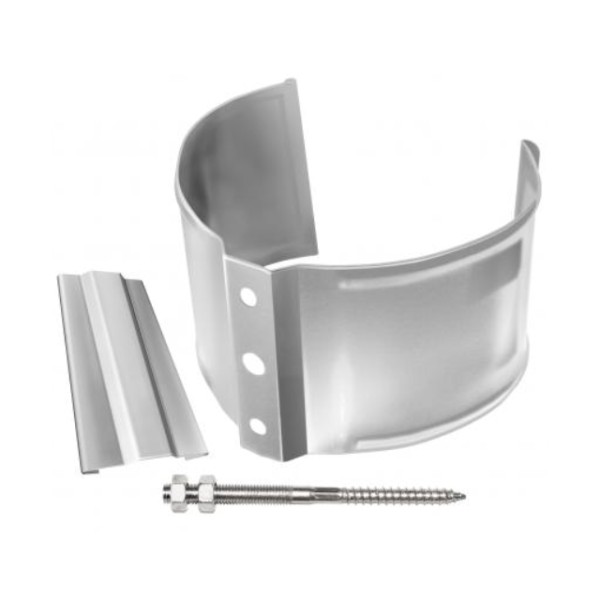 Водосток Grand Line 150x100 – Хомут трубы (на кирпич) RAL 9003 купить в Пустошке