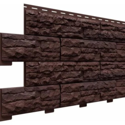 Фасадная панель Скалистый риф Премиум Каштан