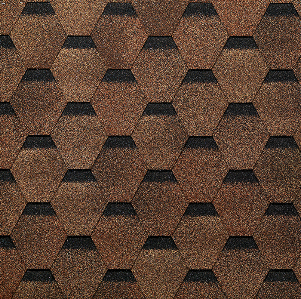 Гибкая черепица EURASIA Docke, Коллекция ШЕСТИГРАННИК Светло-коричневый купить в Пустошке