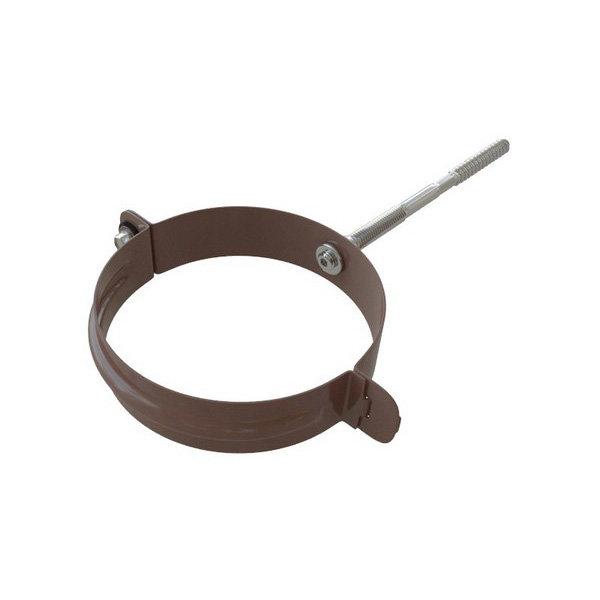 Водосток Альта-Профиль Метал – Хомут трубы металлический (коричневый) купить в Пустошке