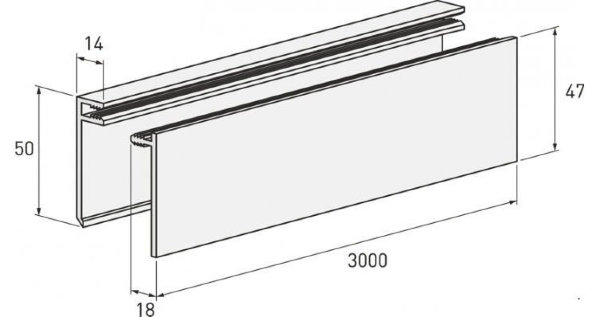 Планка финишная светлая купить в Пустошке