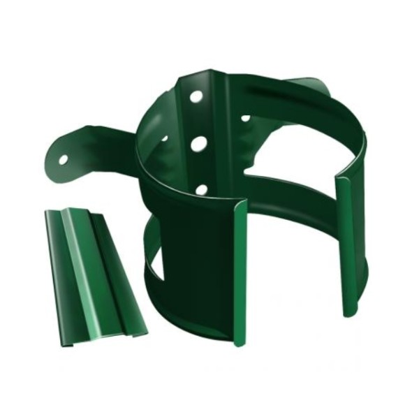 Водосток Grand Line 125x90 – Хомут трубы (на дерево) RAL 6005 купить в Пустошке