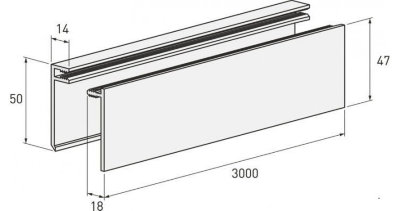 Планка финишная темная