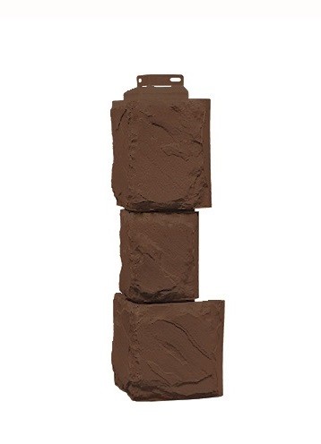 Угол наружный «Камень крупный» Коричневый купить в Пустошке