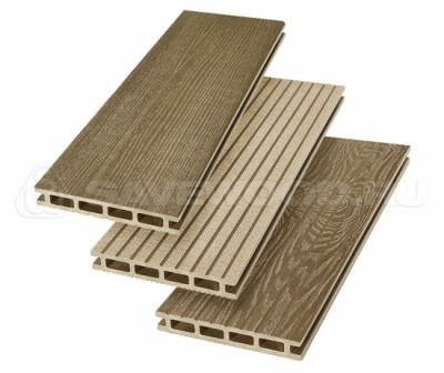Террасная доска из ДПК SW Carpinus (R) — двухсторонняя тик