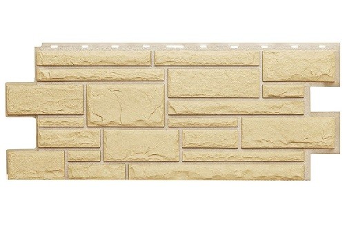 Фасадная панель Техоснастка, Камень Дикий, Желтый купить в Пустошке