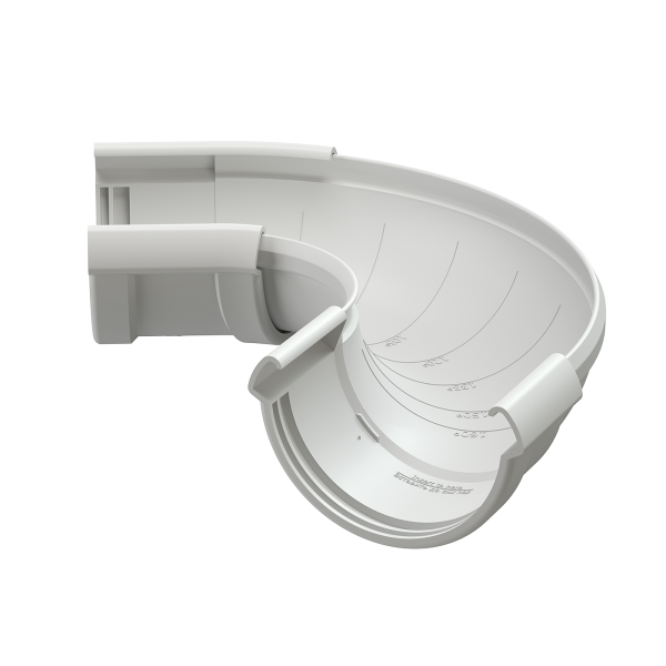 Угол желоба регулируемый Docke Lux ПВХ Пломбир купить в Пустошке