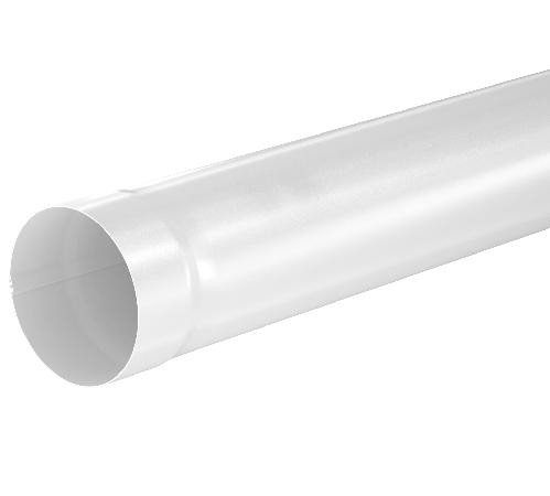 Водосток Aquasistem, система 150x100 - Труба водосточная 1.00м RR 20 Мраморно-белый купить в Пустошке