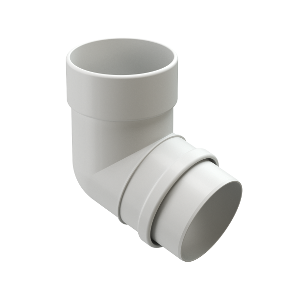 Колено 72˚ Docke Lux ПВХ Пломбир купить в Пустошке