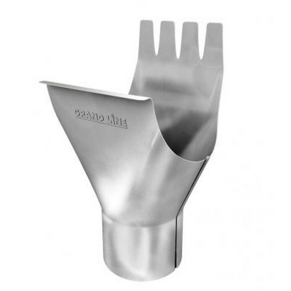 Водосток Grand Line 125x90 – Воронка желоба RAL 9003 купить в Пустошке