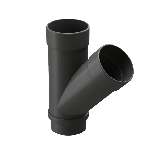 Тройник 45˚ для водосточной трубы Docke Lux ПВХ - Графит купить в Пустошке