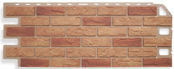 Фасадная панель Цокольный сайдинг Альта профиль кирпич Бежевый Комби купить в Пустошке