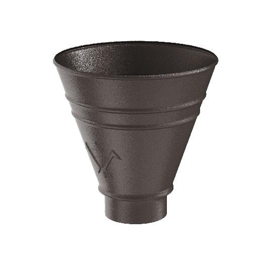 Водосток Aquasistem, Система 125x90 - Воронка водосборная круглая RR 32 Тёмно-коричневый matt купить в Пустошке