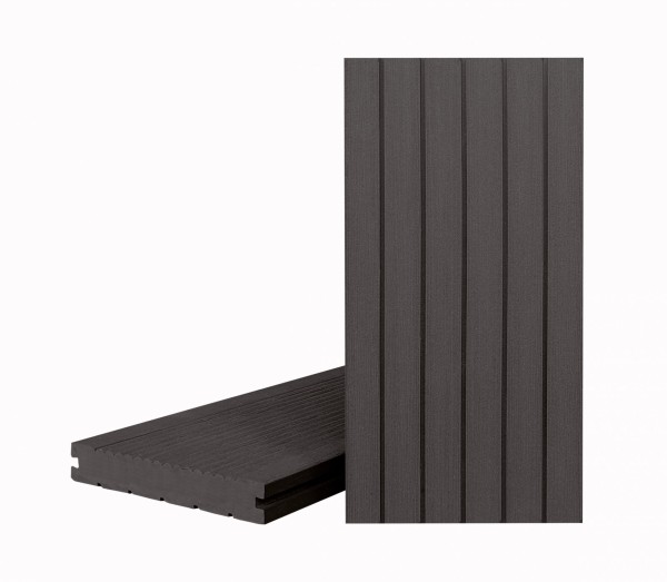 Террасная доска Классик Чёрное дерево (полнотелая с пазом) купить в Пустошке