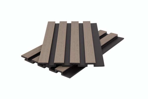 Стеновая панель брусковая двухцветная co-extrusion, snow mix купить в Пустошке