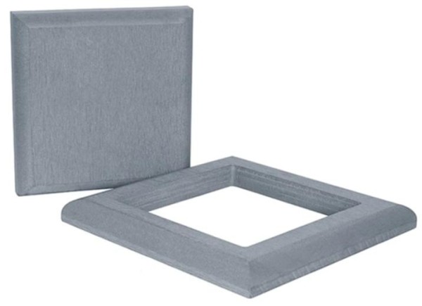 Комплект крышка и юбка ДПК для столба Polivan DENPASAR серый купить в Пустошке