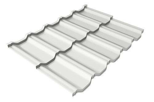 Металлочерепица модульная Квинта Uno Grand Line c 3D резом 0,5 Satin RAL 9003 сигнальный белый купить в Пустошке