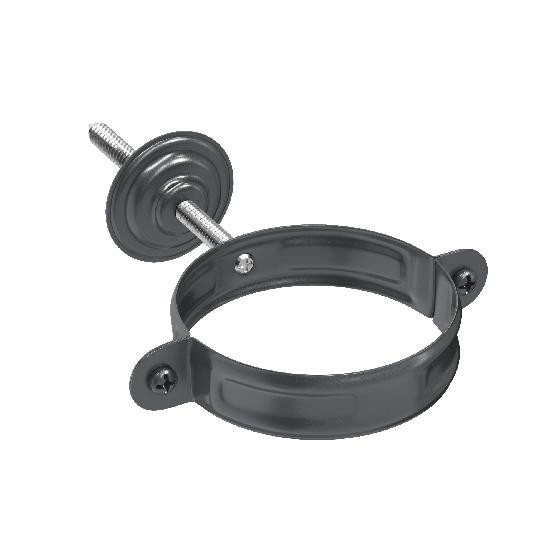 Водосток Aquasistem, система 150/100 - Комплект крепления трубы RAL 7024 Тёмно-серый купить в Пустошке