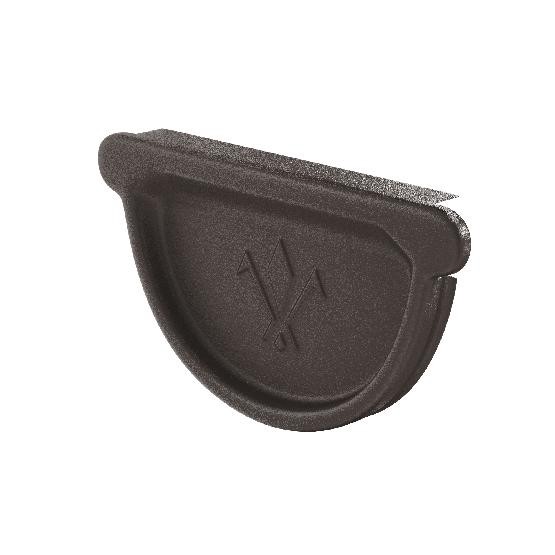 Водосток Aquasistem, Система 125x90 - Заглушка универсальная с резиновым уплотнителем RR 32 Тёмно-коричневый matt купить в Пустошке