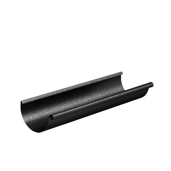 Водосток Aquasistem, система 125x90 - Водосточный желоб 3.00м RAL 9005 Чёрный купить в Пустошке