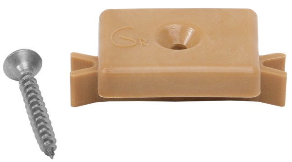 Пластиковая клипса с саморезом, Grinder шовный монтаж 5 mm бежевый купить в Пустошке