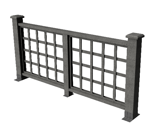 Ограждения декоративное ДПК GRINDERDECO Дувр серый базальт купить в Пустошке