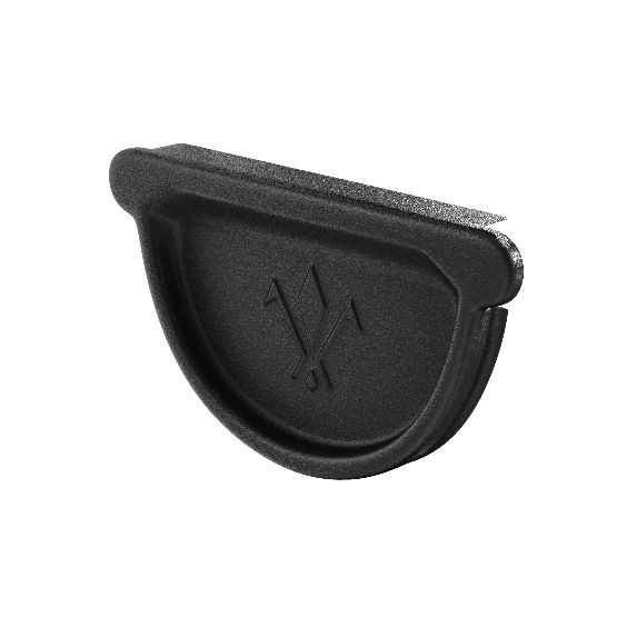 Водосток Aquasistem, система 125x90 - Заглушка универсальная с резиновым уплотнителем RAL 9005 Чёрный купить в Пустошке