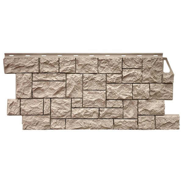 Фасадная панель FineBer, Камень Дикий, Песочный купить в Пустошке