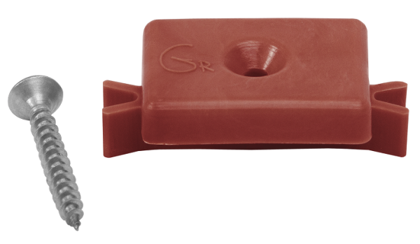 Пластиковая клипса с саморезом, Grinder шовный монтаж 5 mm красный купить в Пустошке