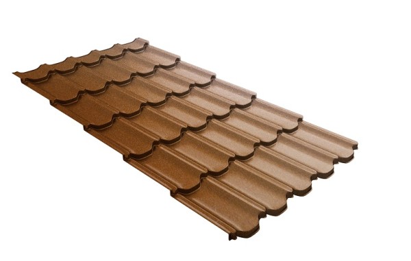 Металлочерепица квинта плюс с 3D резом 0,5 Quarzit Cuprum Steel купить в Пустошке