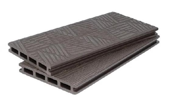 Террасная доска ДПК POLIVAN GROUP 3D+3D NEW пустотелая двухсторонняя DENPASAR Тёмно-коричневый купить в Пустошке