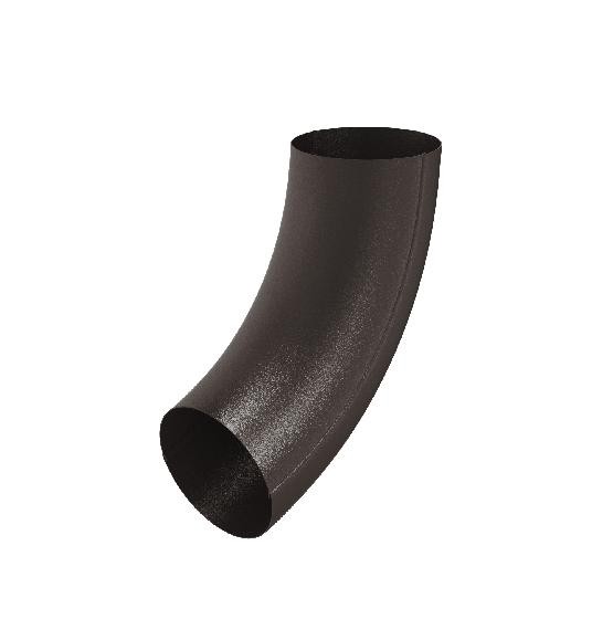 Водосток Aquasistem, Система 125x90 - Колено трубы RR 32 Тёмно-коричневый matt купить в Пустошке