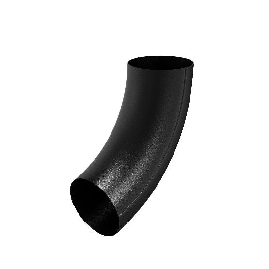 Водосток Aquasistem, система 125x90 - Колено трубы RAL 9005 Чёрный купить в Пустошке