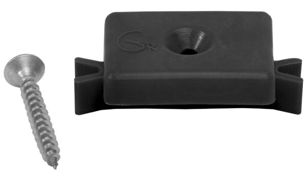 Пластиковая клипса с саморезом, Grinder шовный монтаж 5 mm чёрный купить в Пустошке