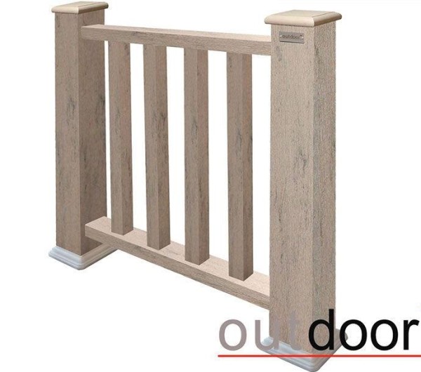 Ограждение из ДПК Outdoor Классик 3D STORM серый микс купить в Пустошке