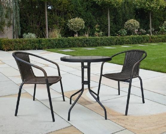 Комплект плетеной мебели AFINA из иск. ротанга Асоль-LR02 LRC-02/LRT-02-D60 Dark Brown купить в Пустошке