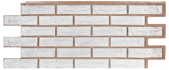 Фасадная панель Техоснастка, Лондон Брик, Белый купить в Пустошке