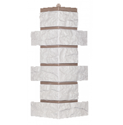 Угол T-Сайдинг-Кирпич Лондон Брик Белый