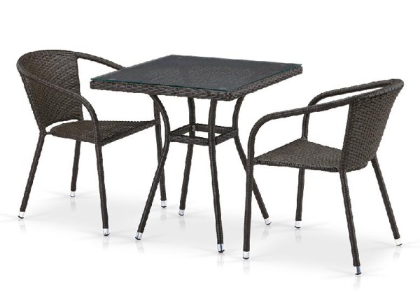 Комплект плетеной мебели AFINA из иск. ротанга T282BNT/Y137C-W53 Brown 2Pcs купить в Пустошке