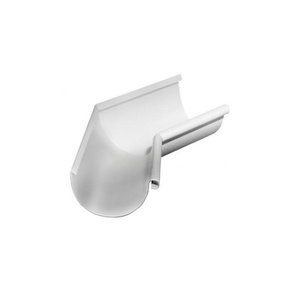 Водосток Grand Line 125x90 – Угол внутренний 135° RAL 9003 купить в Пустошке