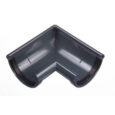 Угол желоба универсальный 90° Docke Lux ПВХ - Графит купить в Пустошке