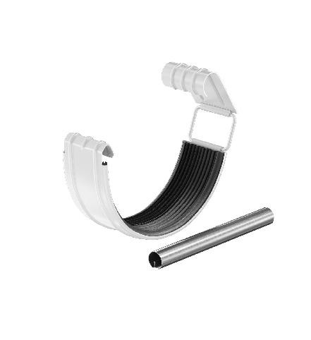 Водосток Aquasistem, система 125x90 - Соединитель желоба с резиновым уплотнителем RAL 9003 Белый купить в Пустошке