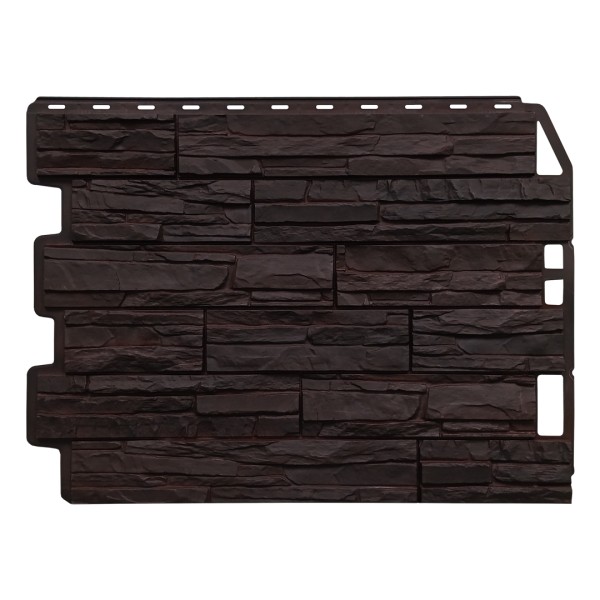 Фасадная панель FineBer, Скол - Тёмно коричневый купить в Пустошке